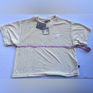 Puma Beige Tee with White Logo